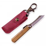 Nůž japonský HIGONOKAMI mini s červeným pouzdrem