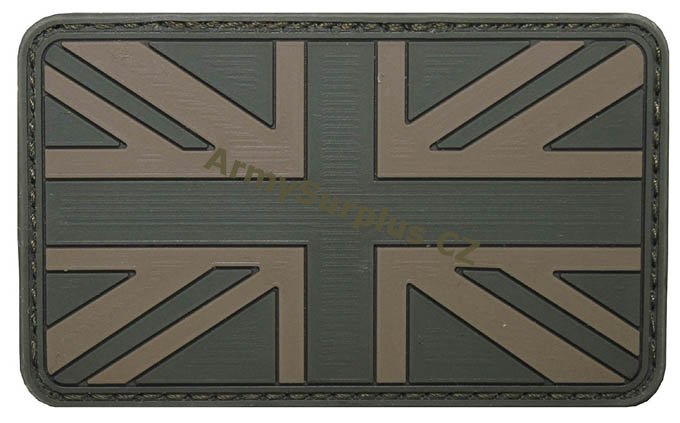 Nivka vlajka Velk Britnie velcro oliv - Kliknutm na obrzek zavete