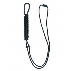 Lano paracord s karabinou black