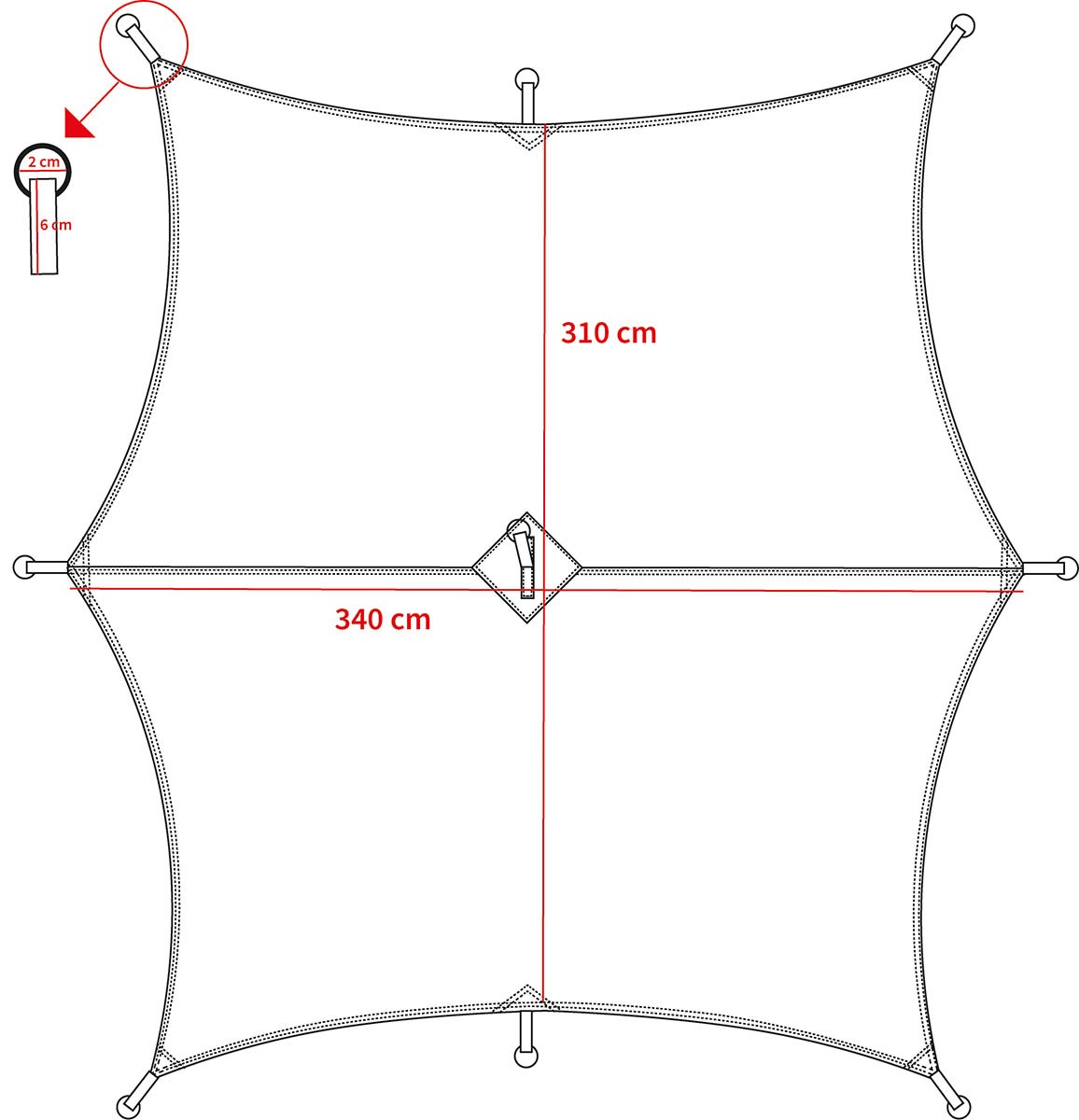 Plachta MFH 32418 Hexagon 3,4*3,1m - oliv - Kliknutm na obrzek zavete